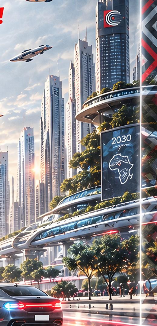 La ville de 2030 et ses voitures volantes